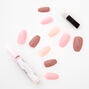 Faux ongles ballerine diff&eacute;rentes couleurs nude - Lot de 24,