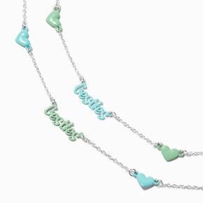 Best Friends Blue &amp; Green Besties Heart Pendant Necklaces - 2 Pack,