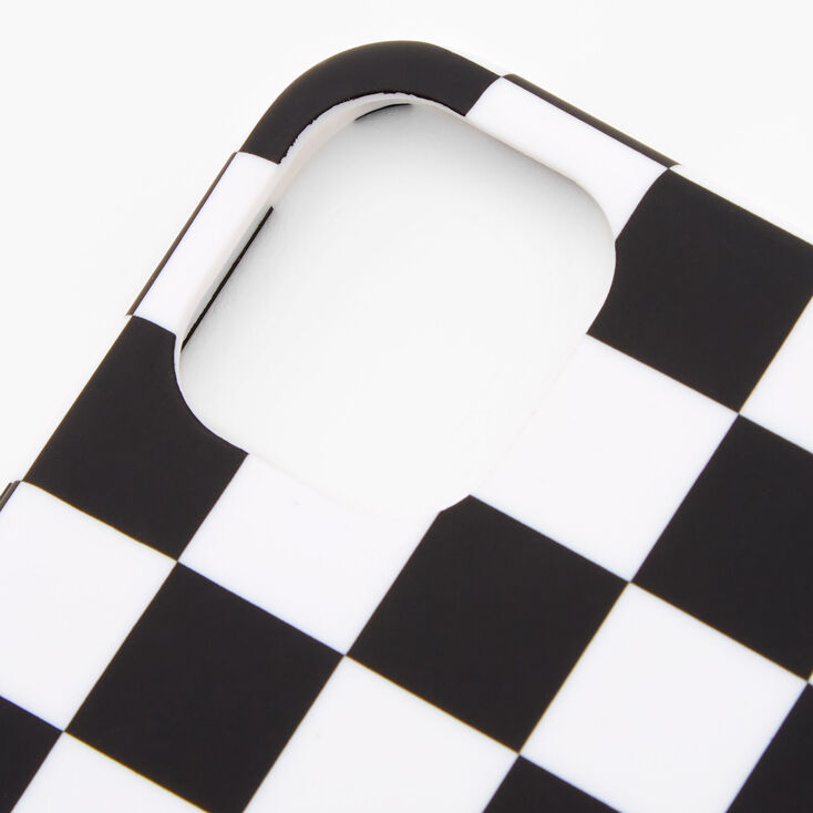 Black &amp; White Checkered Phone Case - Fits iPhone 11,