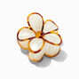 Cream &amp; Tortoiseshell Lined Flower Hair Claw,