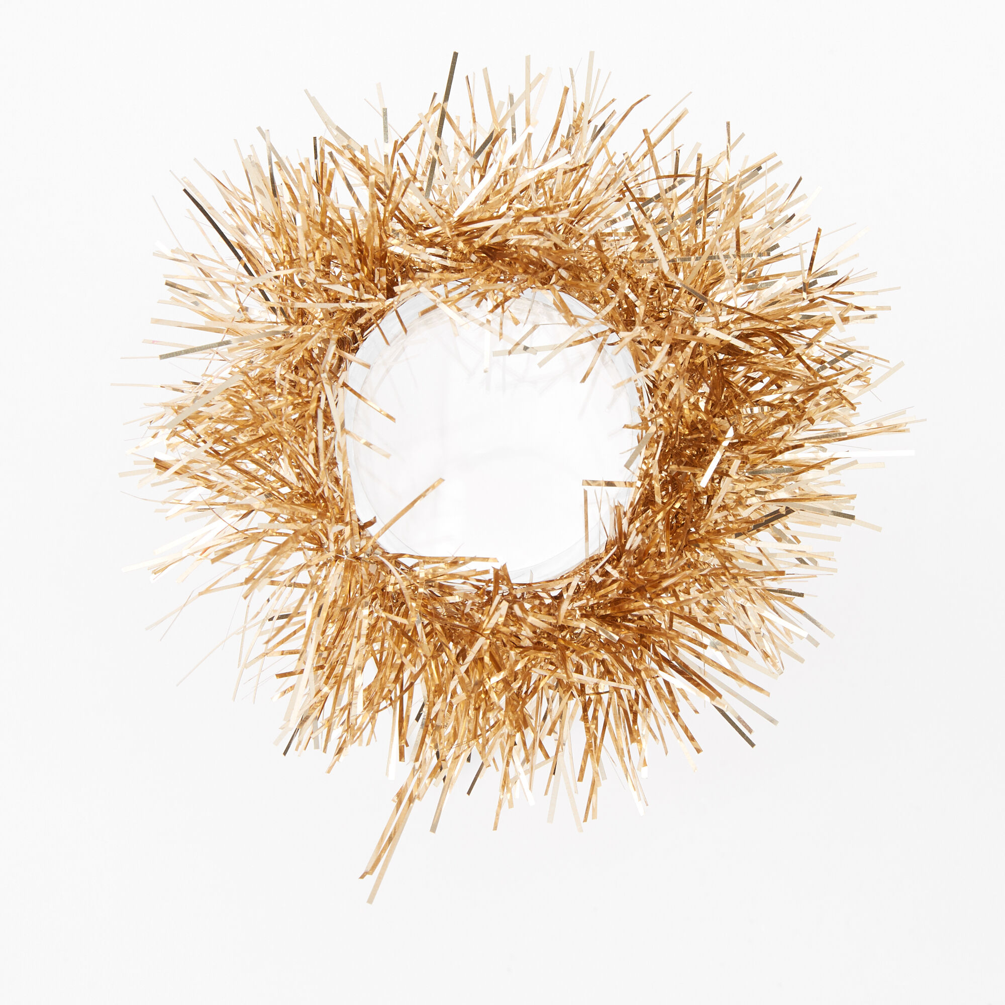 Medium Tinsel Hair Scrunchie - Gold,