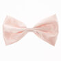 Pince avec n&oelig;ud satin&eacute; rose tendre,
