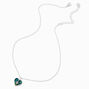 Collier &agrave; pendentif c&oelig;ur d&rsquo;humeur couleur argent&eacute;e,