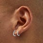 C LUXE by Claire&#39;s Sterling Silver 8mm &amp; 10mm Twisted Hoop Earrings - 2 Pack,