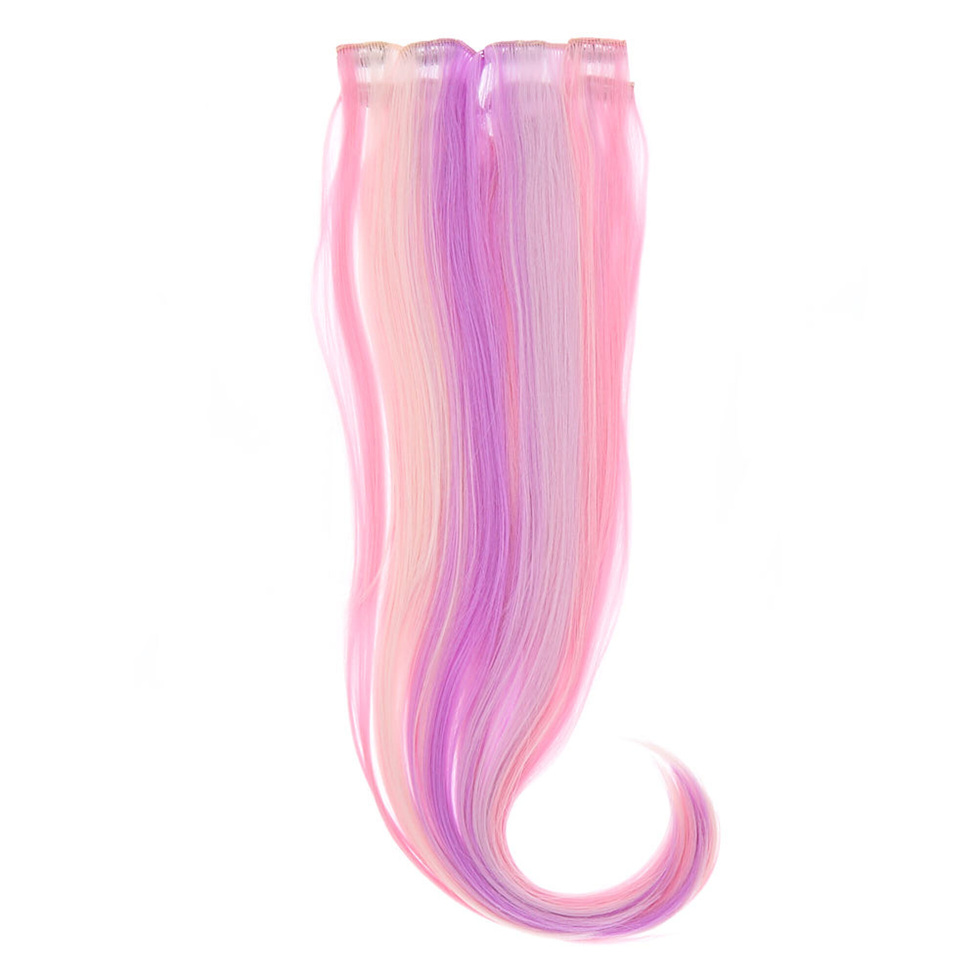 Faux Hair Clip In Extensions - Pink, 4 Pack | Claire's