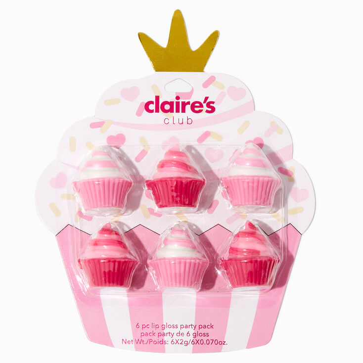 Claire&#39;s Club Birthday Cupcake Lip Gloss Party Pack &#40;6 Pack&#41;,