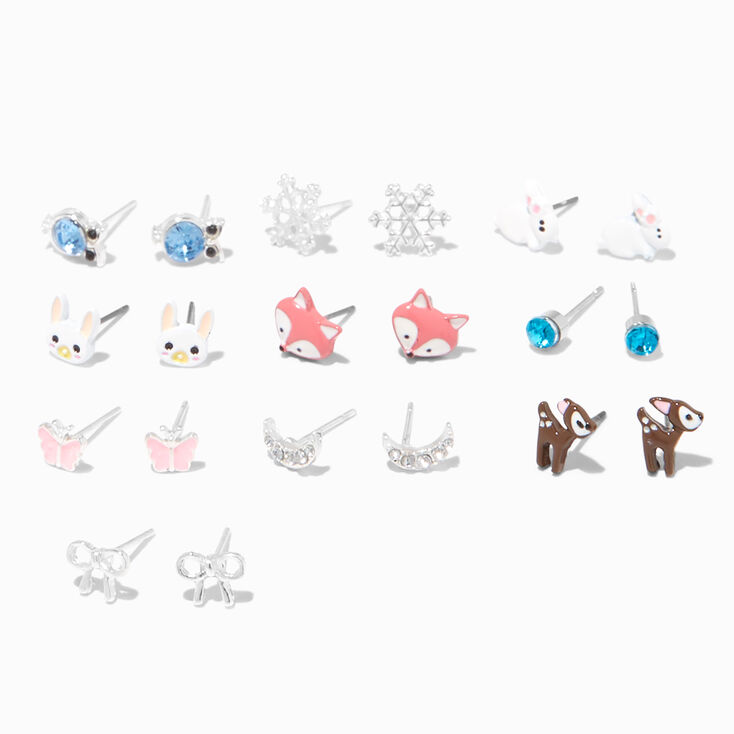 Claire's Lot de 10 paires de clous d’oreille animaux
