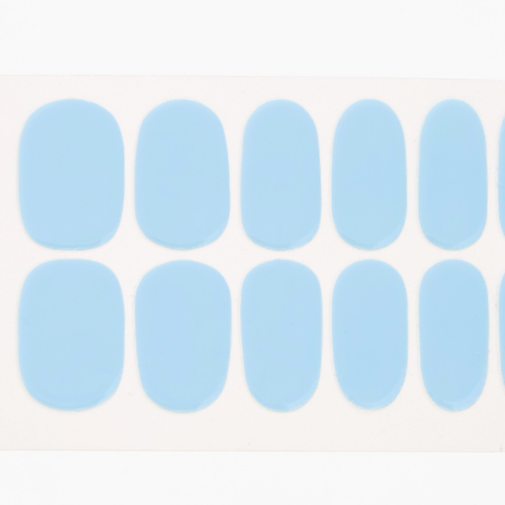 Baby Blue Vegan Nail Wraps Set - 24 Pack,