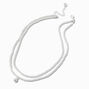 Two-Row Pearl Dangle Multi-Strand Necklace,