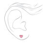 Stainless Steel Glitter Heart Studs Ear Piercing Kit with Ear Care Solution,