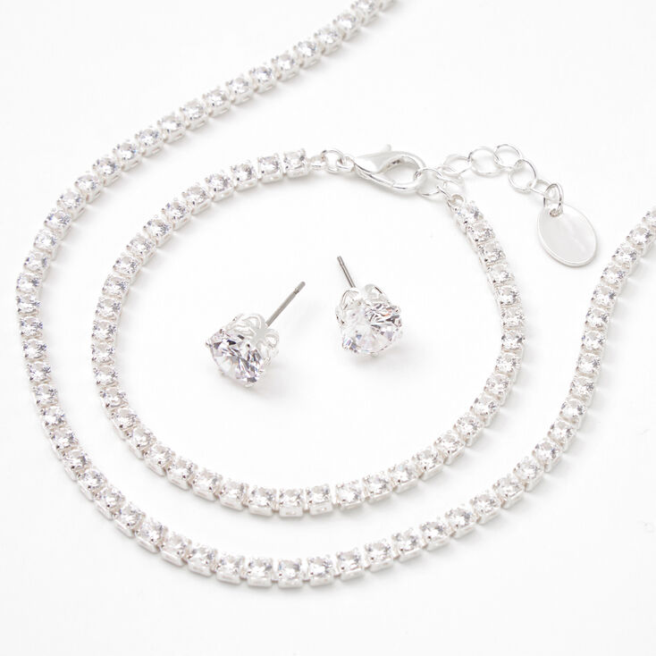 Round Cubic Zirconia Jewellery Set - 3 Pack,