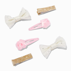 Claire&#39;s Club Mixed Rose Hair Clips - 6 Pack,