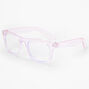 Claire&#39;s Club Solar Blue Light Reducing Retro Clear Lens Pink Frames,