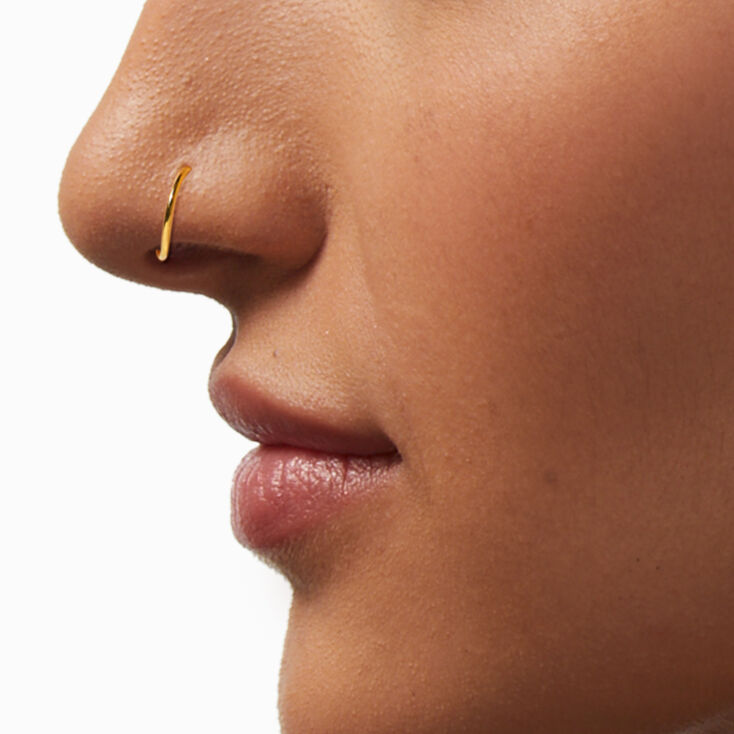 20G Gold-tone Stainless Steel Oval Ball Nose Jewelry - 3 Pack,