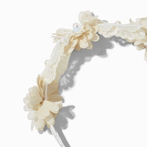 Claire&#39;s Club Special Occasion Ivory Butterfly &amp; Floral Headband,