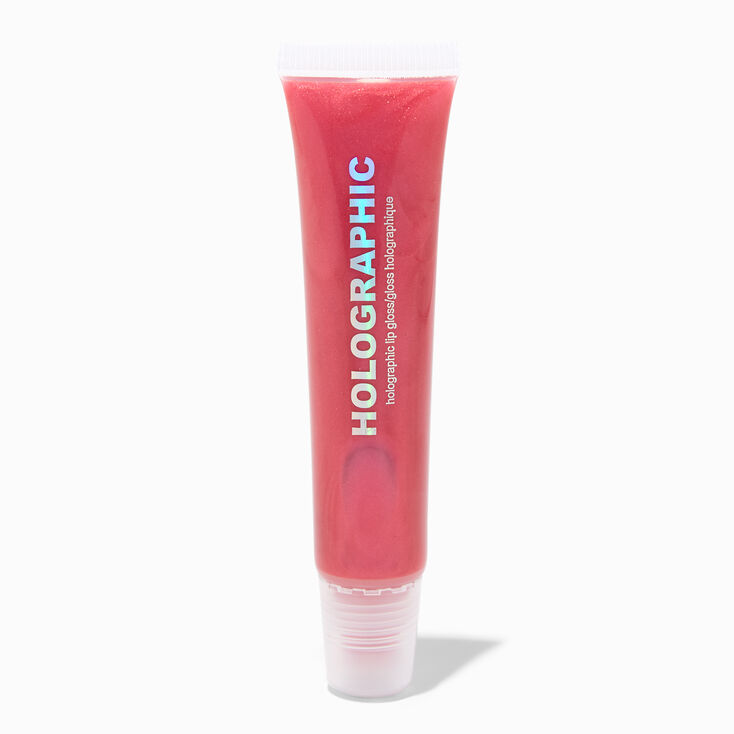 Holographic Mauve Glossy Lip Gloss Tube,