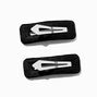 Black Velvet Snap Hair Clips - 2 Pack,