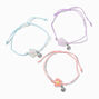 Bracelets floraux en relief pastel best friends - Lot de 3,