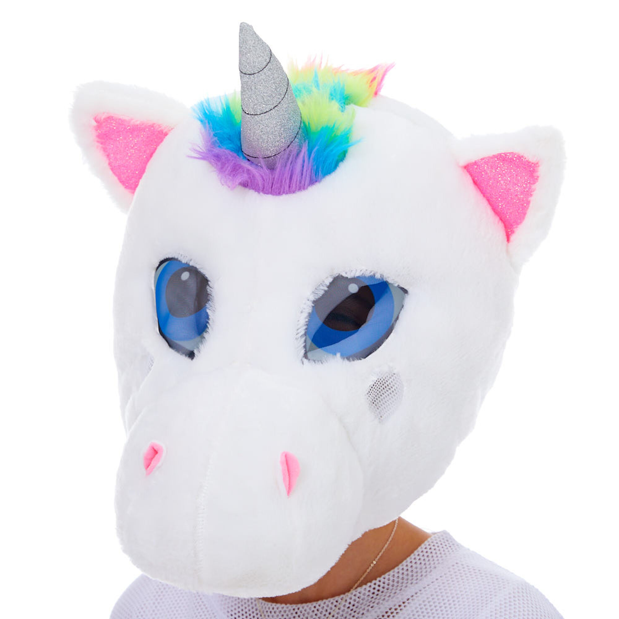 Giant Unicorn Head Mask White Claire S Us