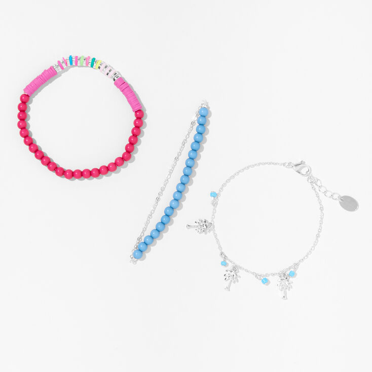 Silver Palm Tree Bracelet Set &#40;3 Pack&#41;,