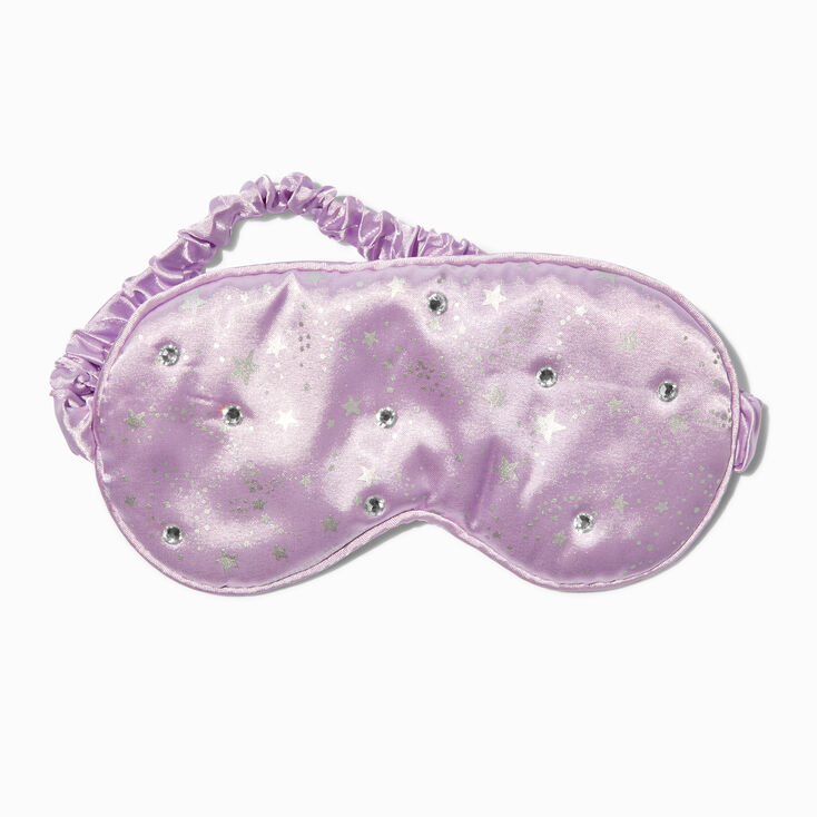 Lavender Star Bling Satin Sleeping Mask,