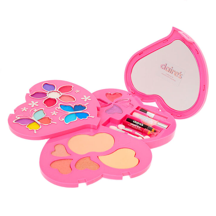 Claire's Palette compacte de maquillage bling bling cœur - Rose
