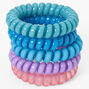 Jewel Tone Spiral Hair Ties - 5 Pack,