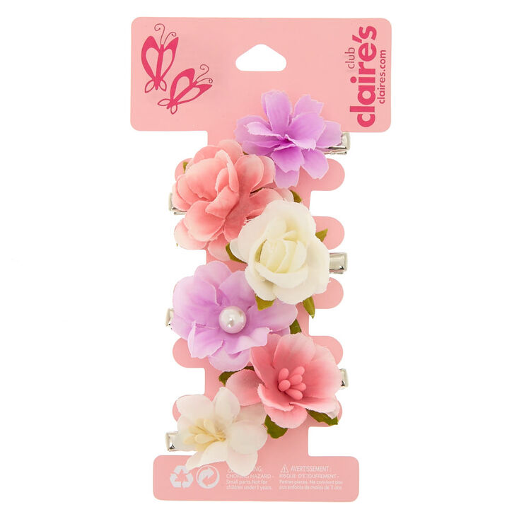 claire s club pastel flower hair clips 6 pack claire s claire s club pastel flower hair clips 6 pack