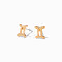 Gold Zodiac Stud Earrings - Gemini,