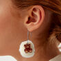 Teddy Bear Pom Pom 2&quot; Drop Earrings,