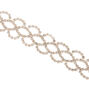 Bracelet volumineux crochet avec strass couleur argent&eacute;,