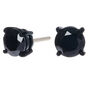 Black Cubic Zirconia 8mm Round Stud Earrings,