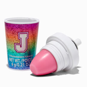 Initial Shaker Cup Flavored Lip Balm - J,