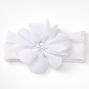 Claire&#39;s Club Chiffon Flower Headwrap - White,