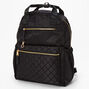 Quilted Nylon Functional Backpack - Black,