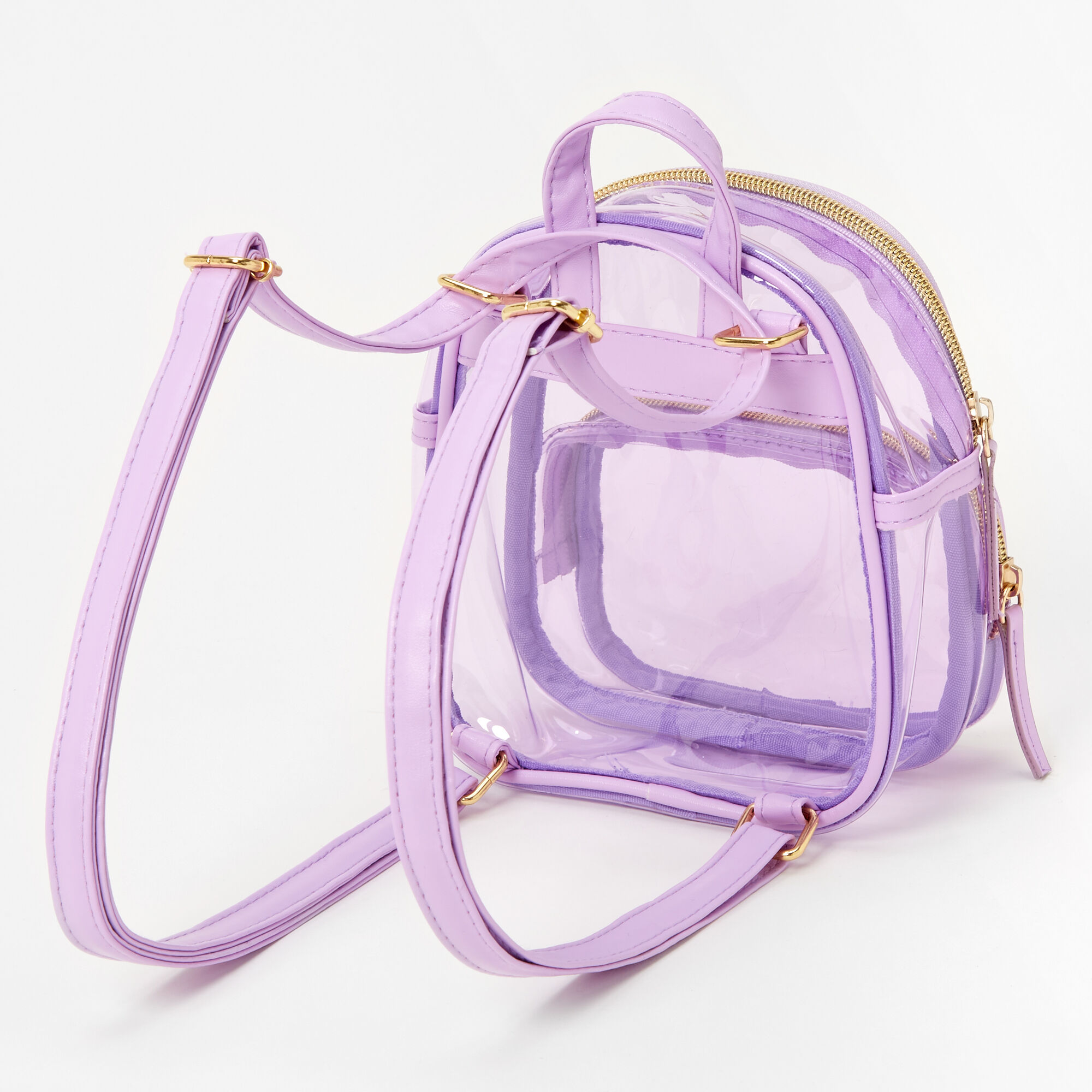 Clear deals purple bag