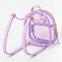 Purple Trim Mini Backpack - Clear,