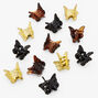 Mixed Neutral Butterfly Mini Hair Claws - 12 Pack,