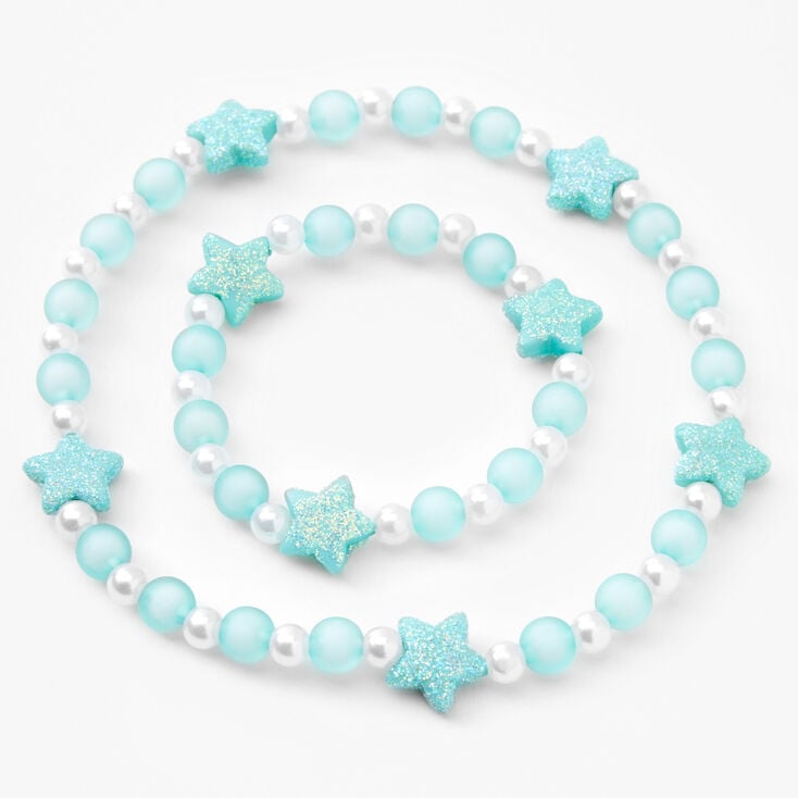 Claire&#39;s Club Mermaid Stretch Bracelets - Blue, 2 Pack,