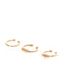 Gold Toned Faux Nose Hoops,