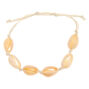Cowrie Shell Adjustable Bracelet - White,