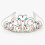 Claire&#39;s Club Silver Heart Swirl Tiara,