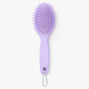 Mini brosse &agrave; cheveux plate chaton arc-en-ciel avec porte-cl&eacute;s - Violet,