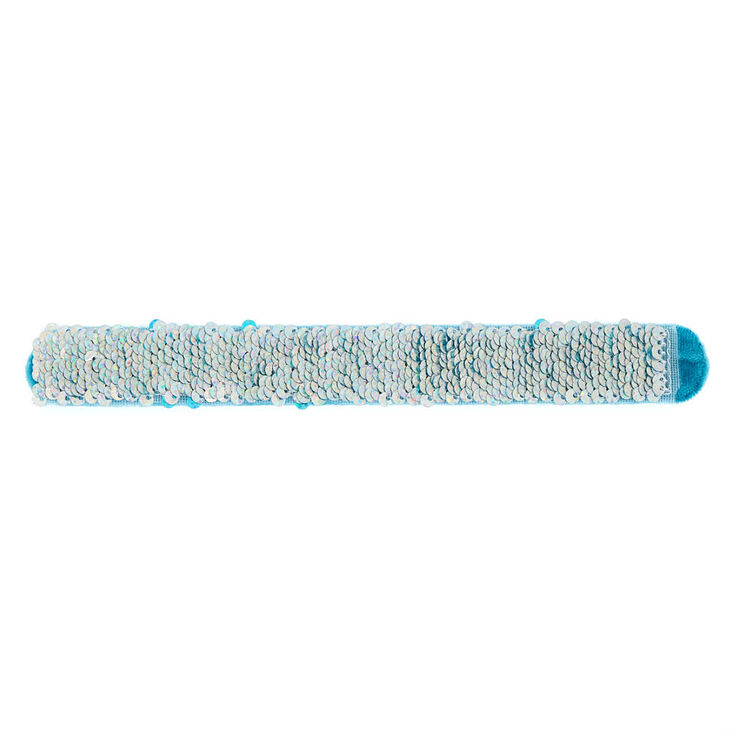 Reversible Sequin Slap Bracelet - Blue,