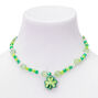 St. Patrick&#39;s Day Green Shamrock &amp; Rainbow Beaded Jewelry Set - 2 Pack,