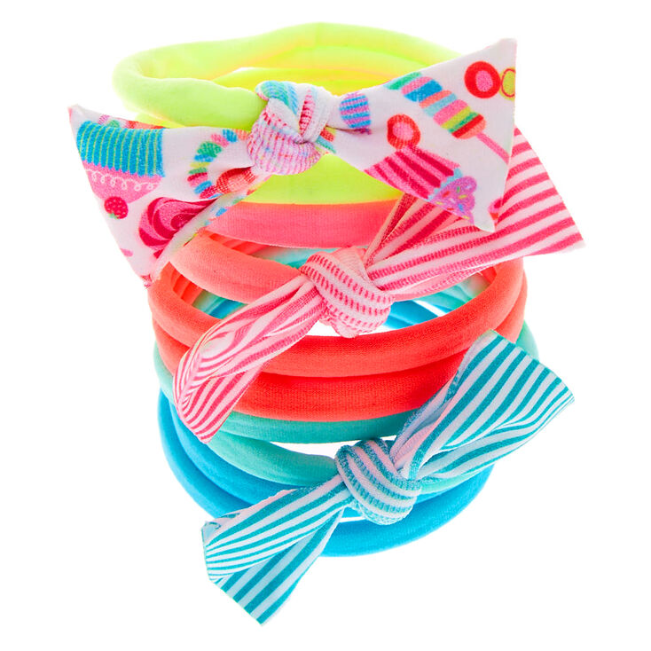 Claire's Élastiques à cheveux roulés fluo Club Claire's - Lot de 10