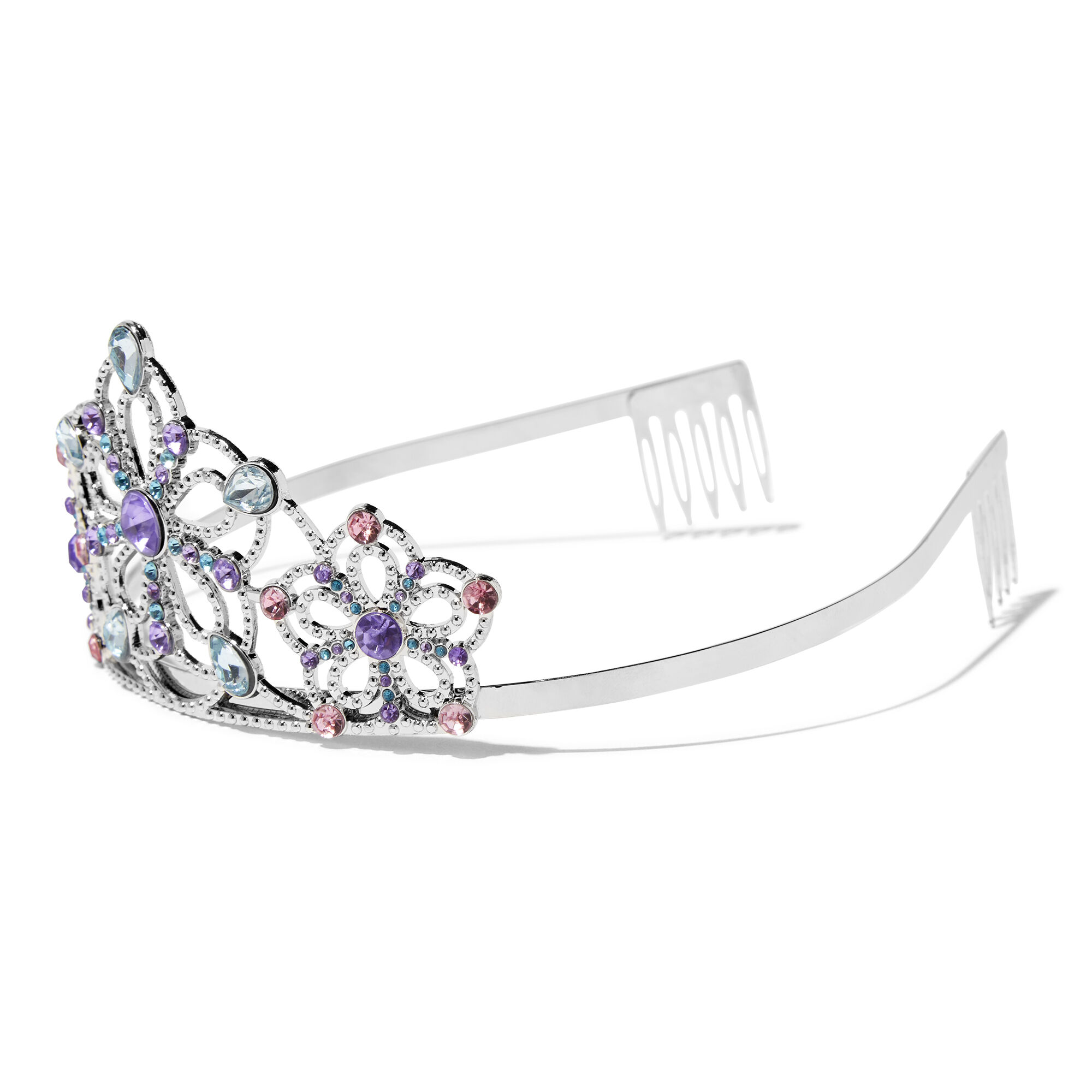 View Claires Club Multicoloured Flower Tiara Silver information