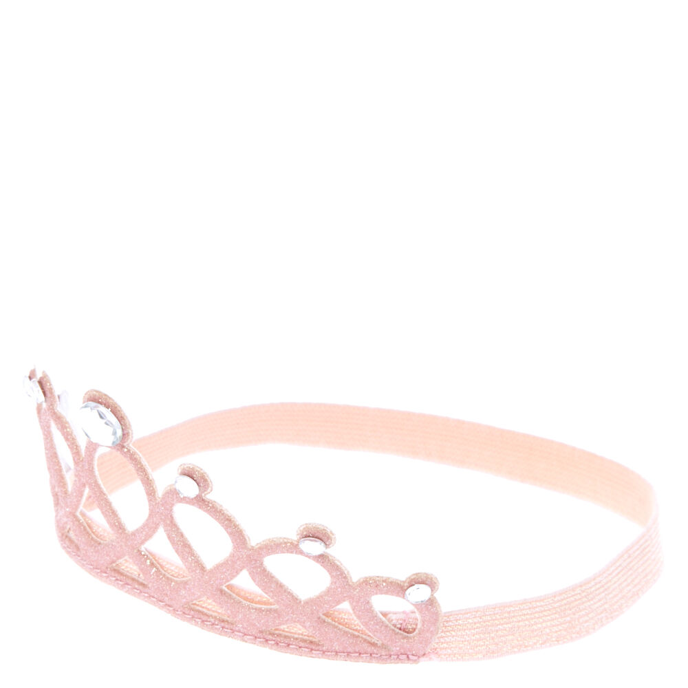 Kids Pink Glitter Crown Headband,