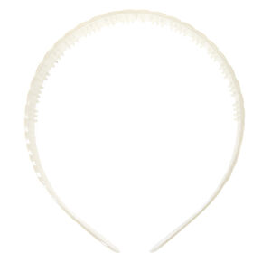 Waffle Woven Headband - White,