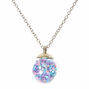 Purple Pastel Confetti Shaker Bead Pendant Necklace,